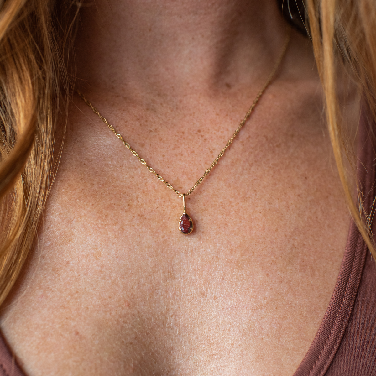 Harmony Pendant Necklace - Sedona Red Jasper