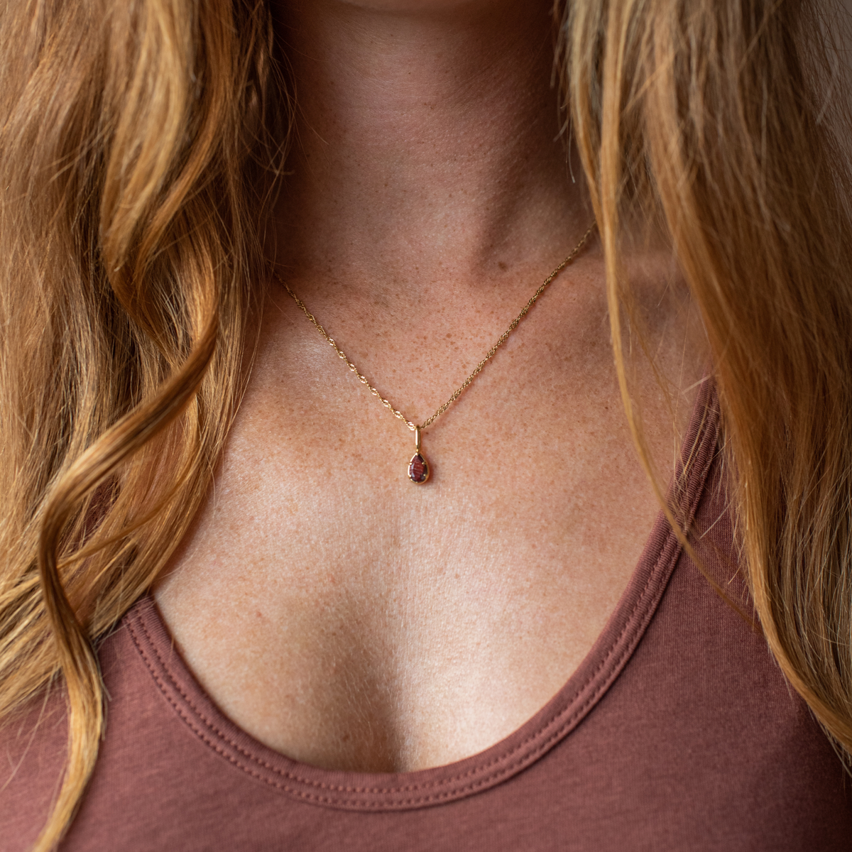 Harmony Pendant Necklace - Sedona Red Jasper