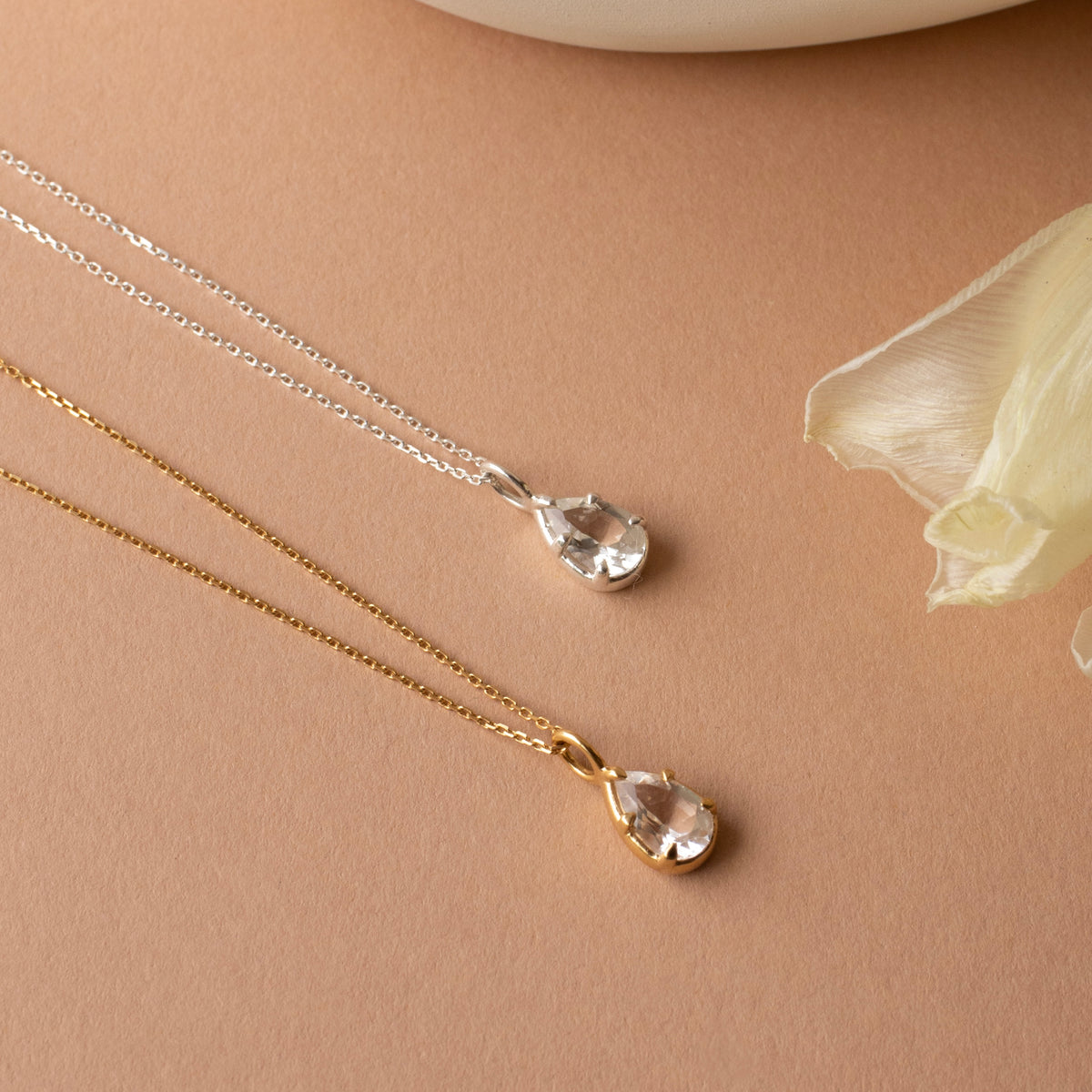 Harmony Pendant Necklace - White Topaz