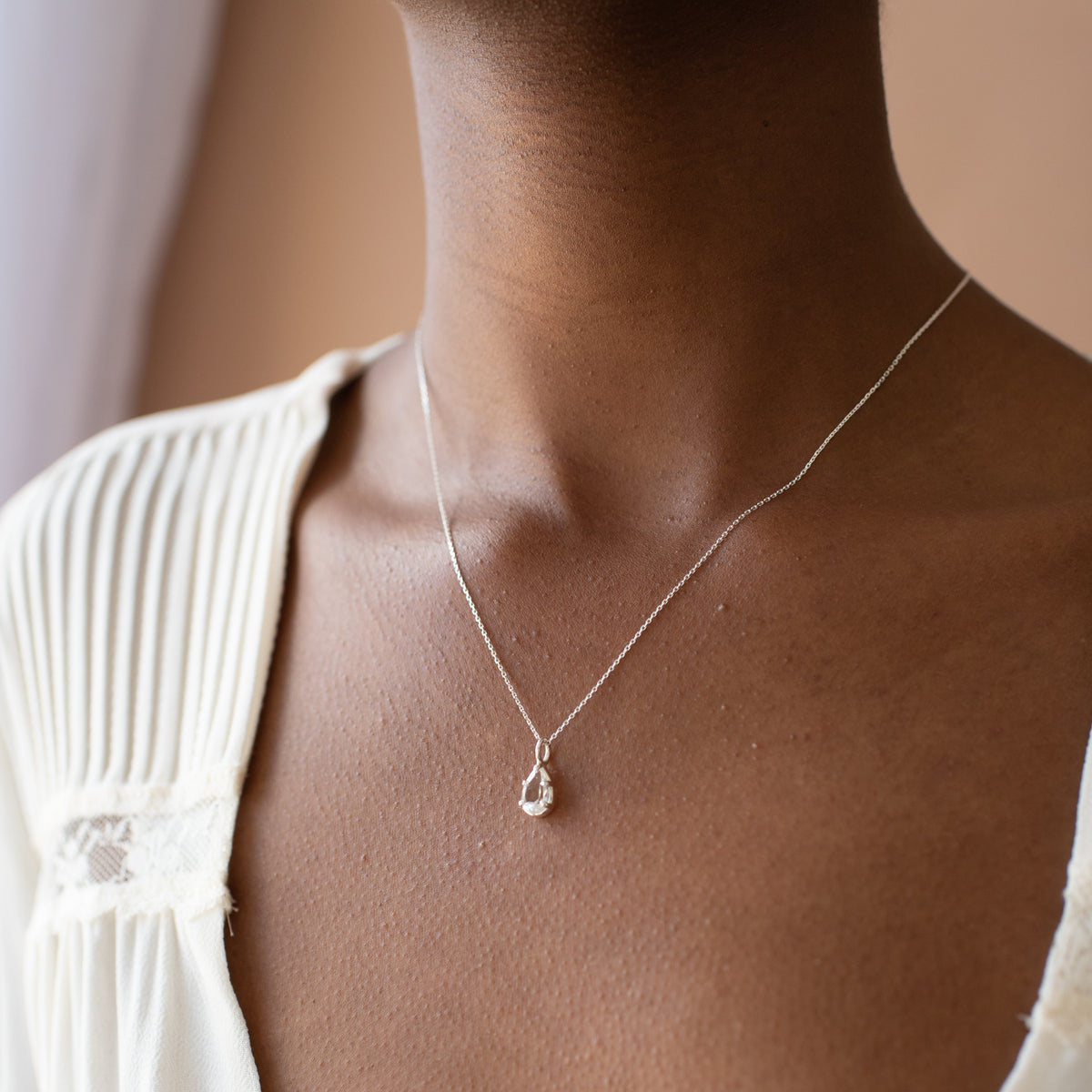 Harmony Pendant Necklace - White Topaz