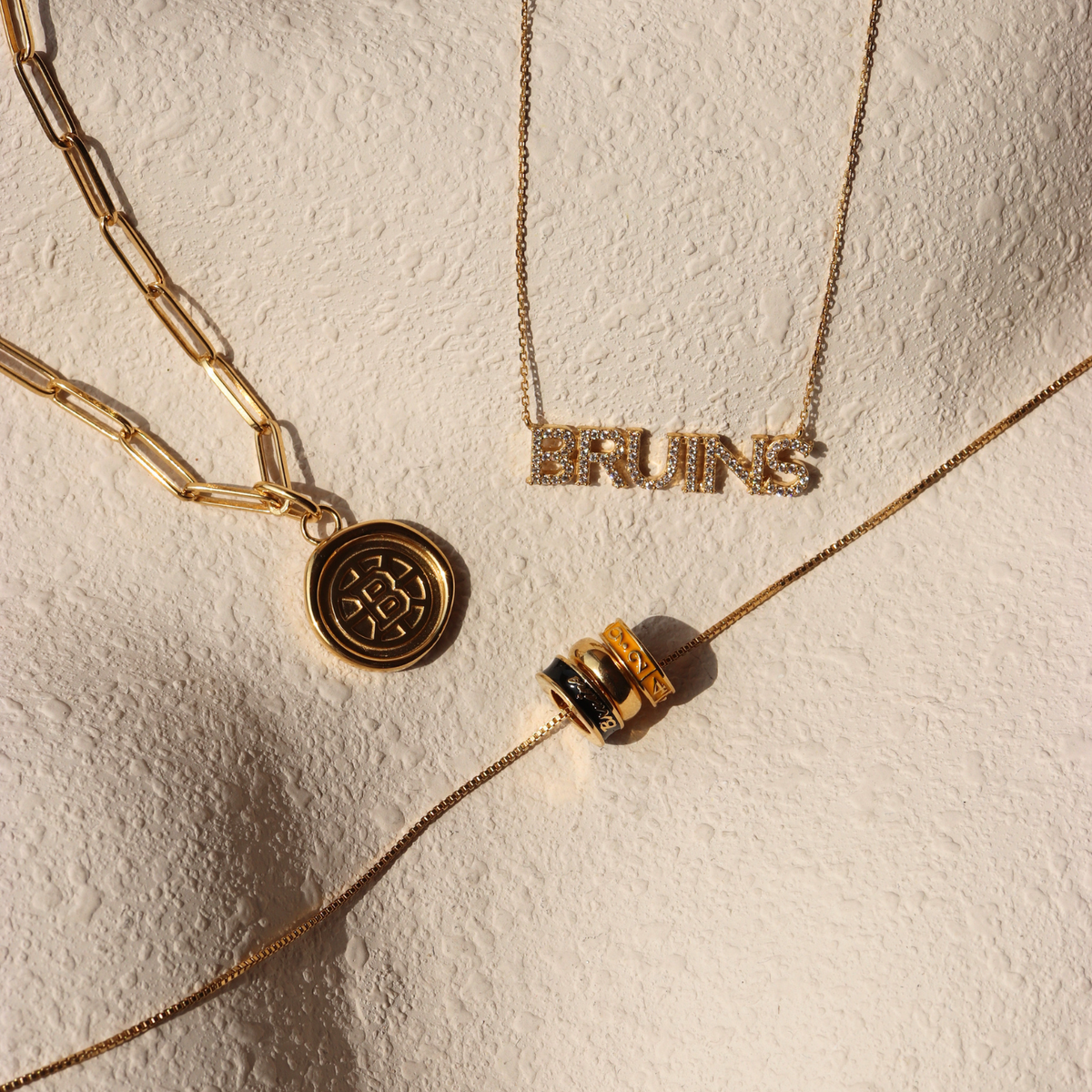 I Love My Boston Bruins Ring Charm Necklace
