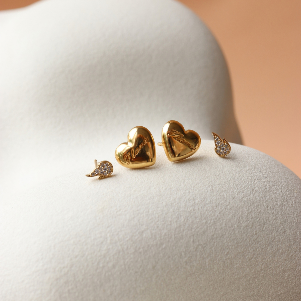 I Love My Calgary Flames Earring Stud Pack