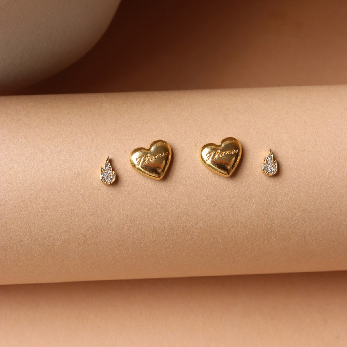 I Love My Calgary Flames Earring Stud Pack