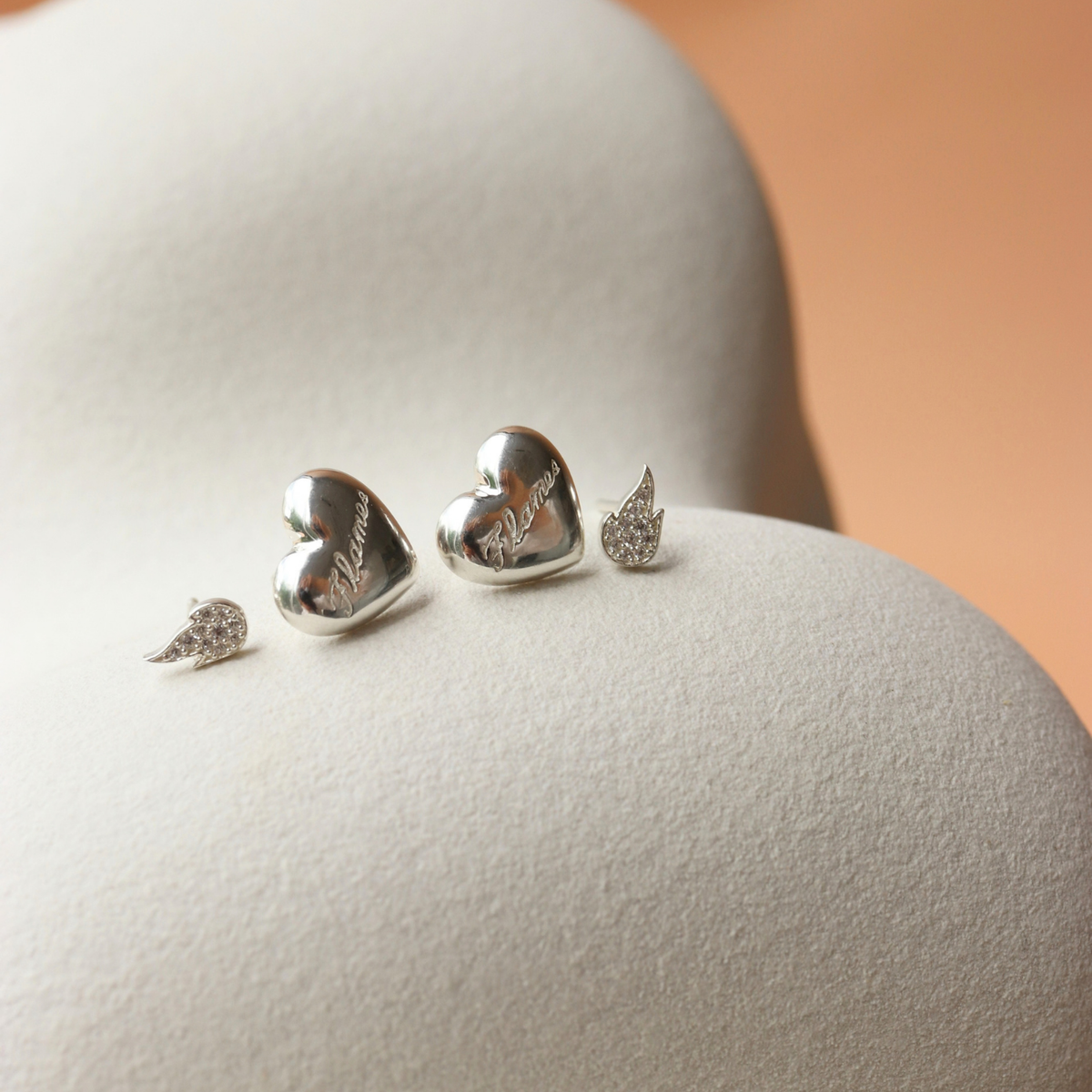 I Love My Calgary Flames Earring Stud Pack
