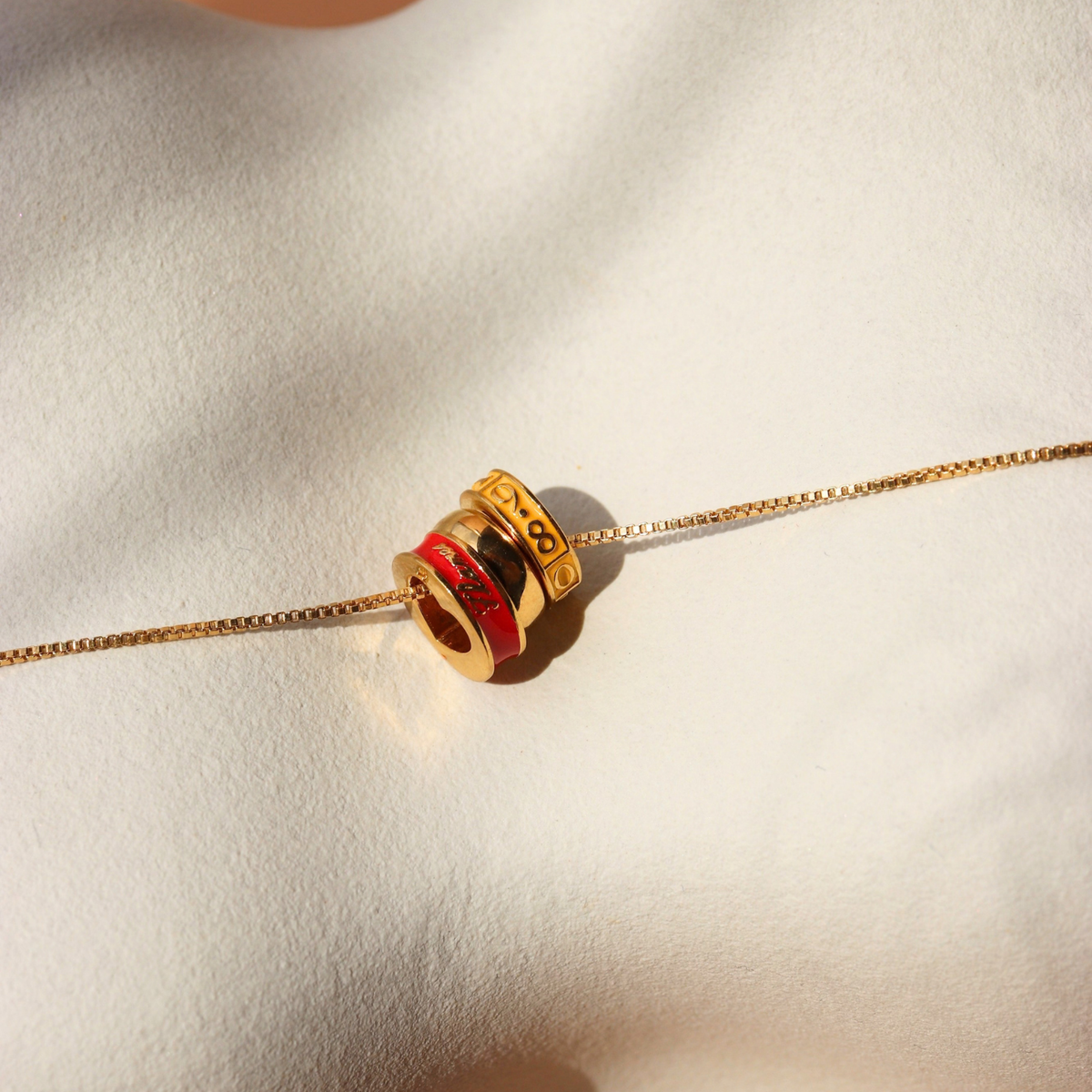 I Love My Calgary Flames Ring Charm Necklace