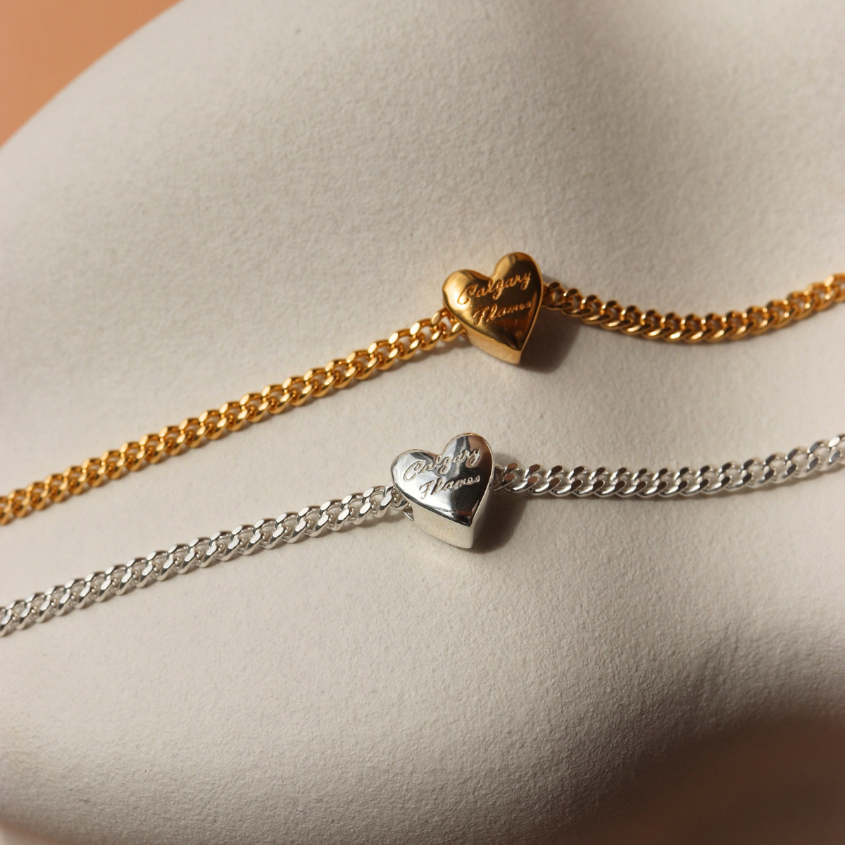 I Love My Calgary Flames Slider Heart Charm Bracelet