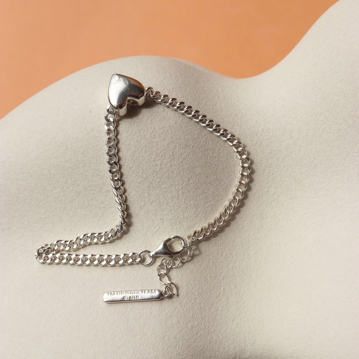 I Love My Calgary Flames Slider Heart Charm Bracelet