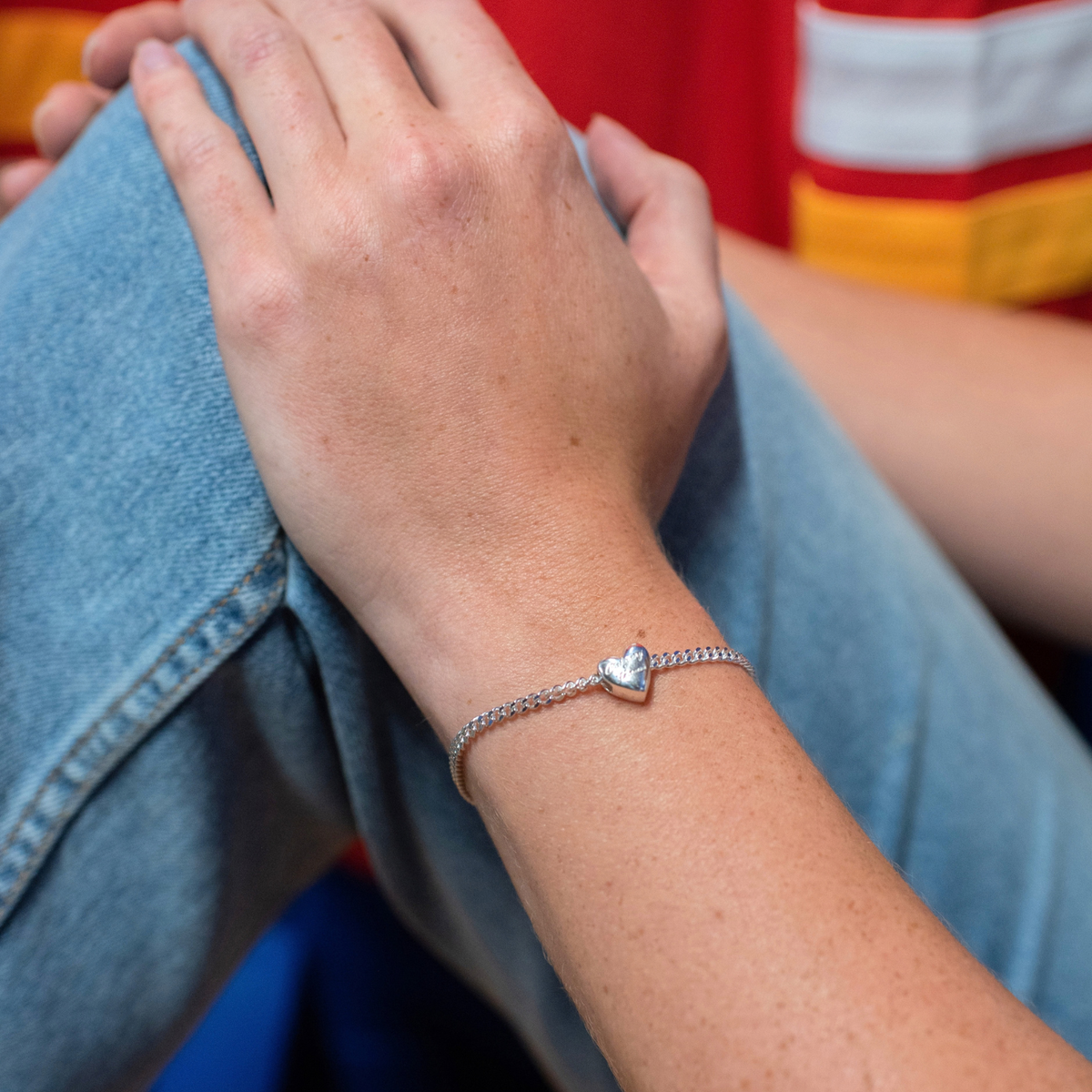 I Love My Calgary Flames Slider Heart Charm Bracelet