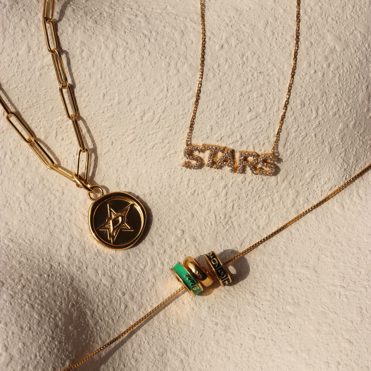 I Love My Dallas Stars Ring Charm Necklace