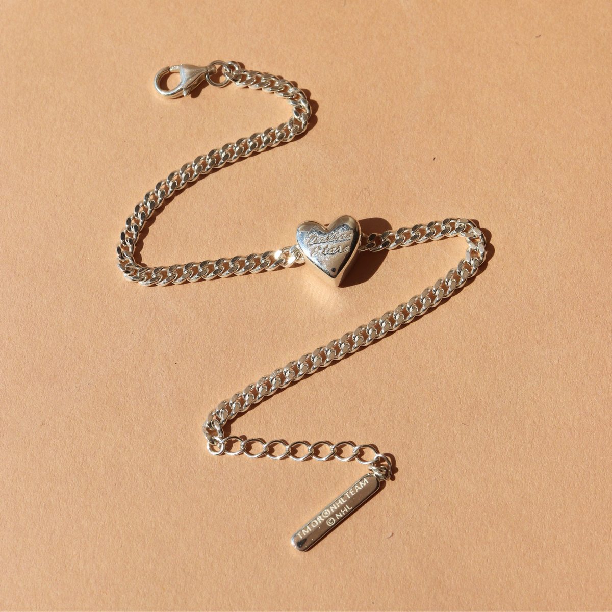I Love My Dallas Stars Slider Heart Charm Bracelet