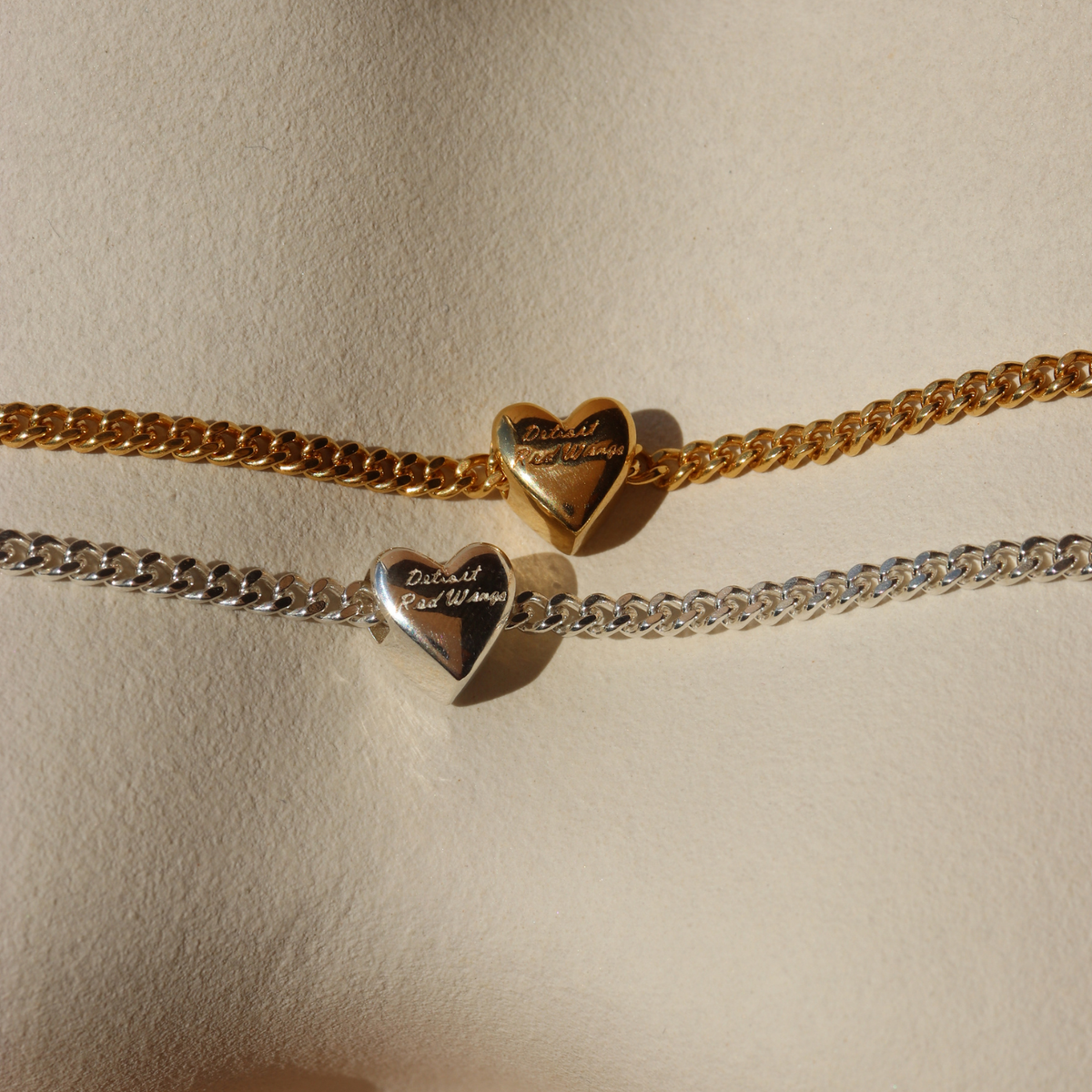 I Love My Detroit Red Wings Slider Heart Charm Bracelet