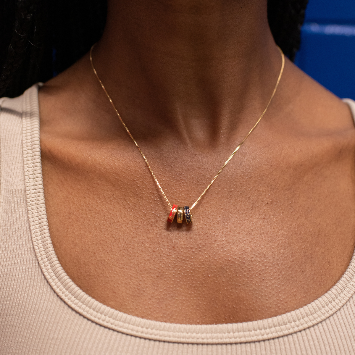 I Love My Florida Panthers Ring Charm Necklace