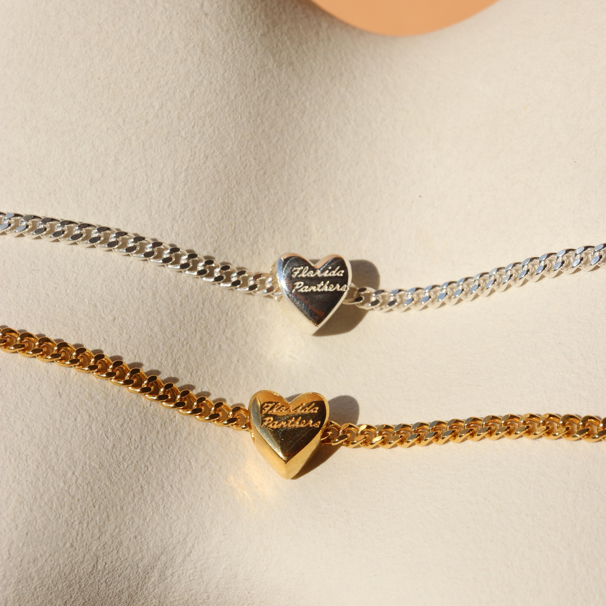 I Love My Florida Panthers Slider Heart Charm Bracelet