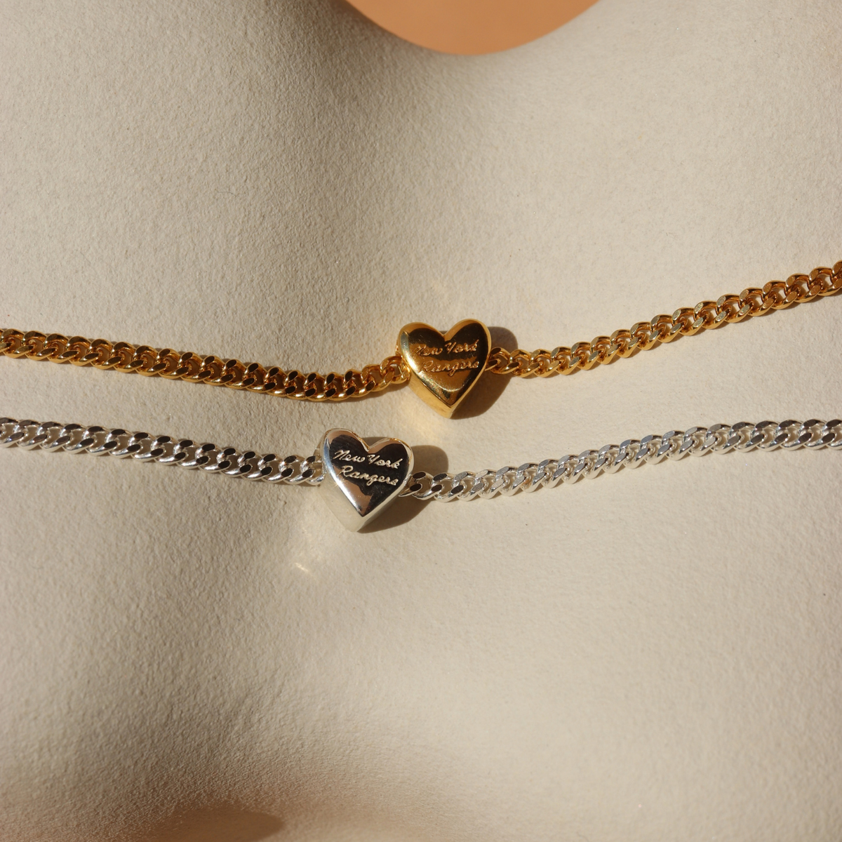I Love My New York Rangers Slider Heart Charm Bracelet