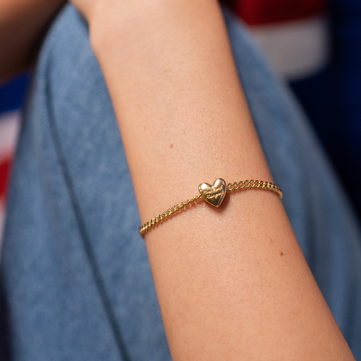I Love My New York Rangers Slider Heart Charm Bracelet