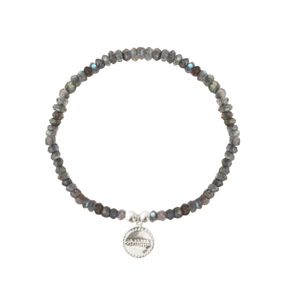 Iconic Beaded Stretch Bracelet - Labradorite
