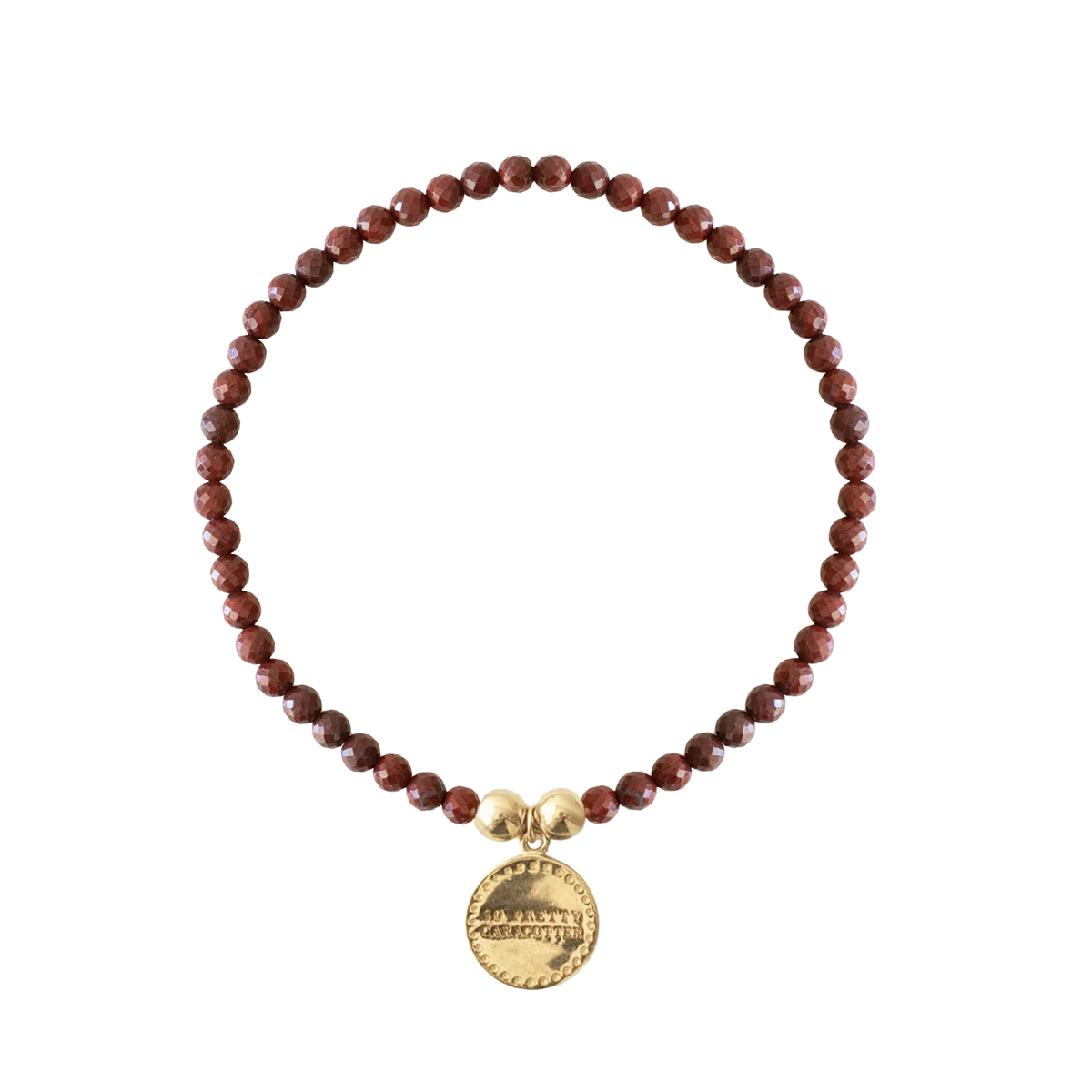 Iconic Beaded Stretch Bracelet - Sedona Red Jasper