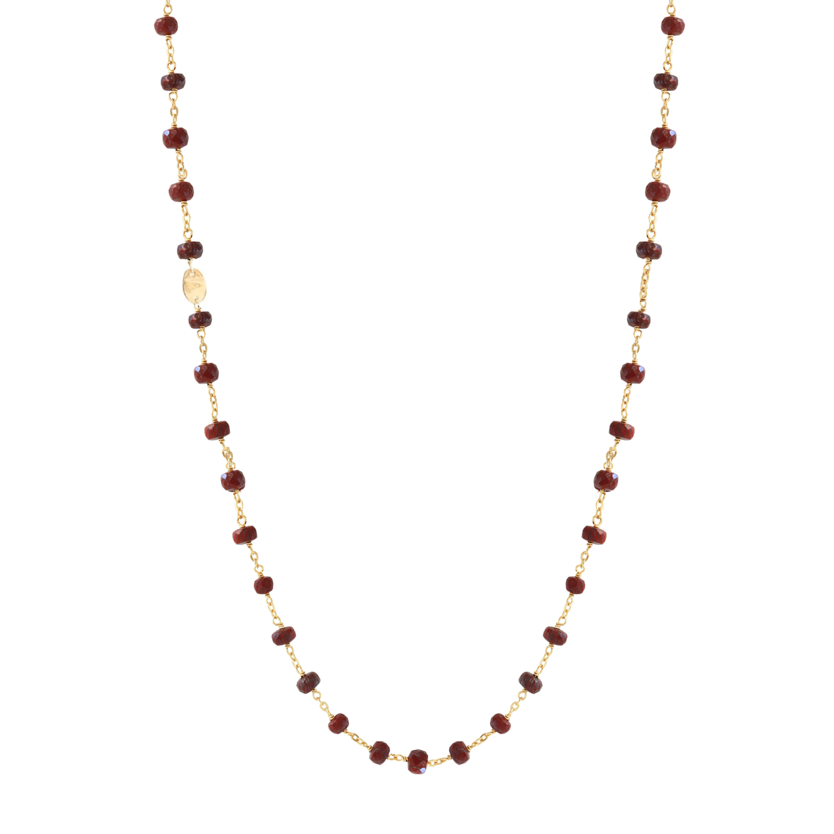 Preorder Iconic Long Beaded Necklace - Sedona Red Jasper & Gold - 34"