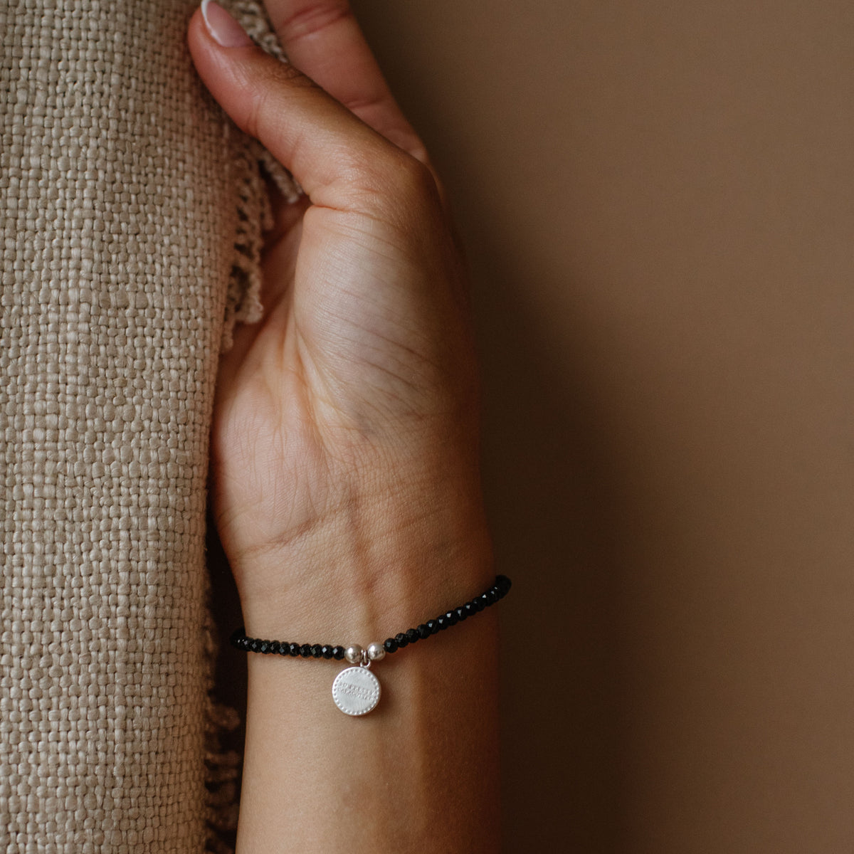 Iconic Beaded Stretch Bracelet - Black Onyx