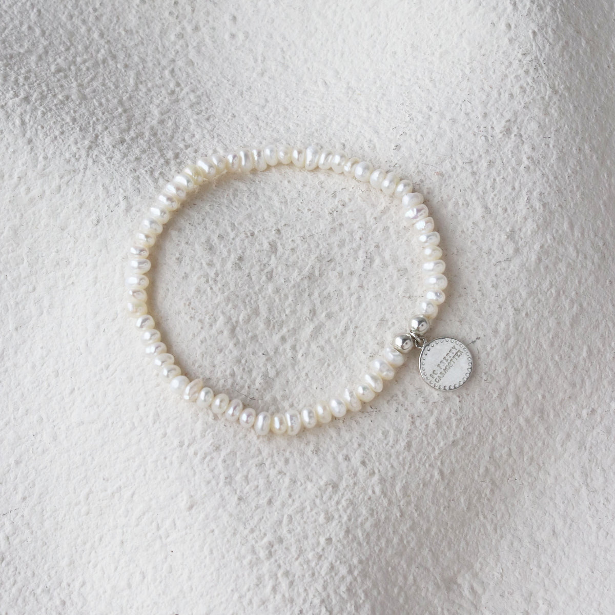 Iconic Beaded Stretch Bracelet - Freshwater Pearl