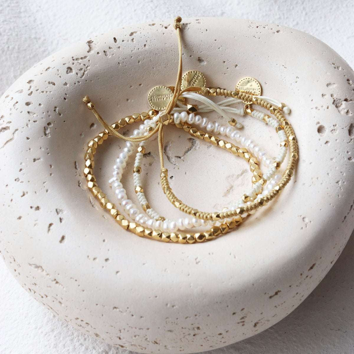 Iconic Beaded Stretch Bracelet - Freshwater Pearl