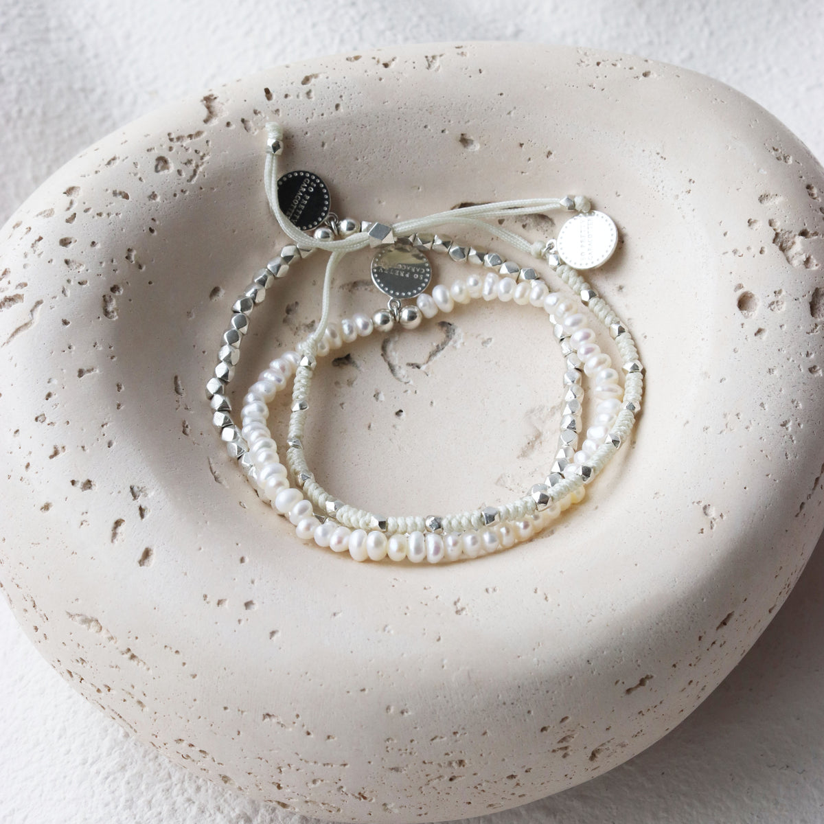 Iconic Beaded Stretch Bracelet - Freshwater Pearl