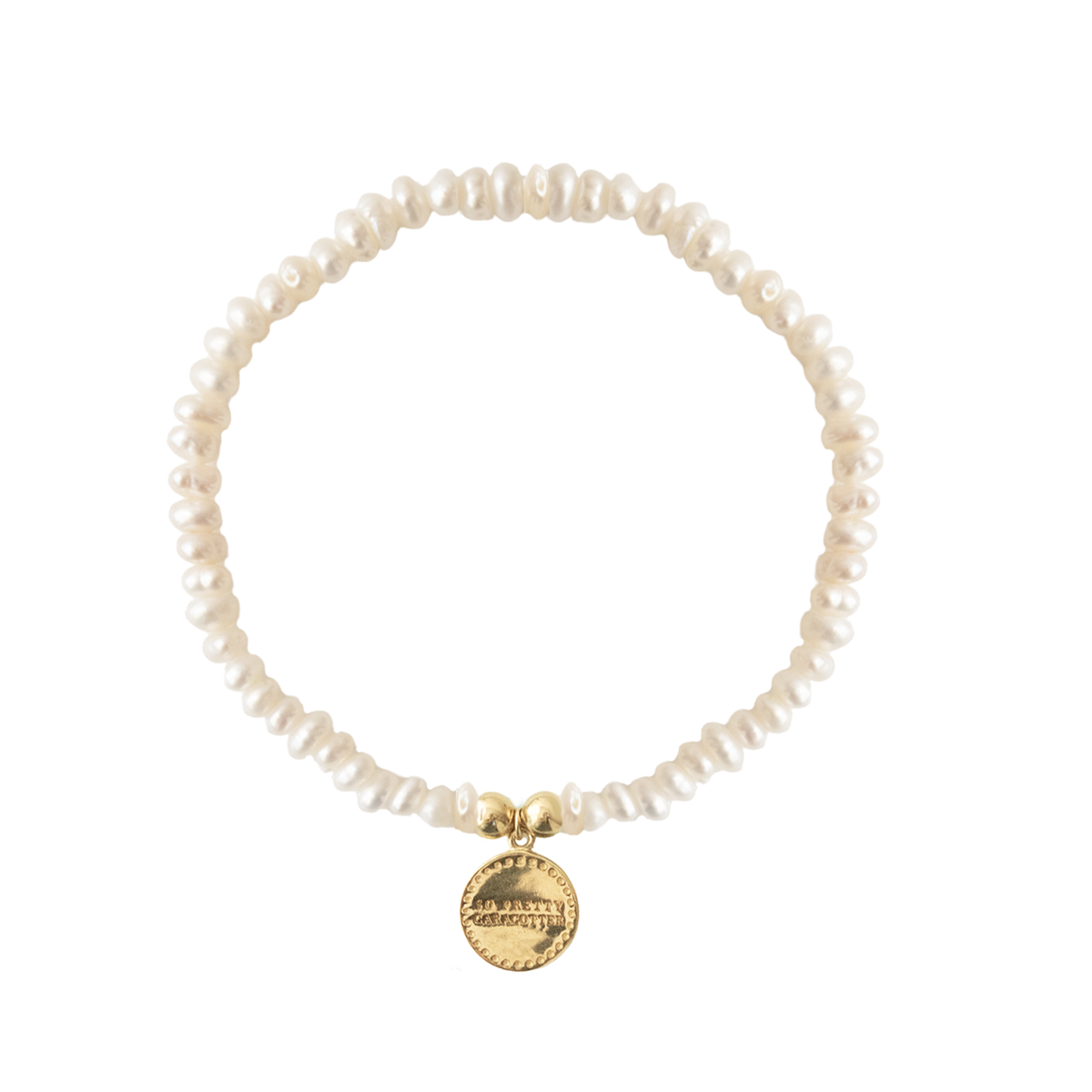 Iconic Beaded Stretch Bracelet - Freshwater Pearl