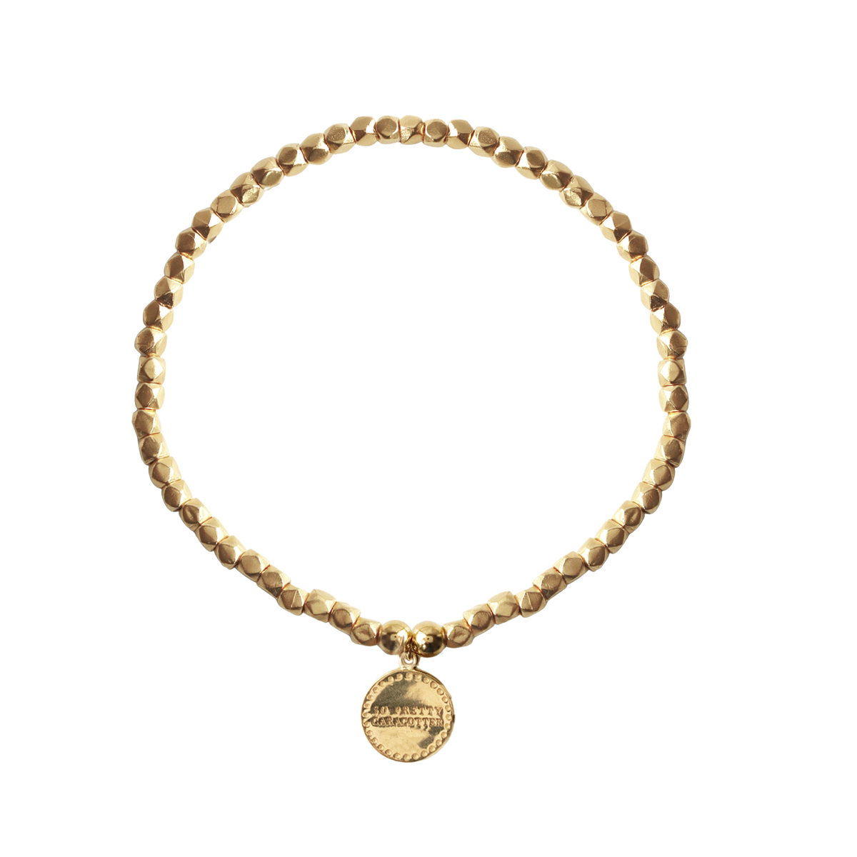 Iconic Metal Beaded Stretch Bracelet