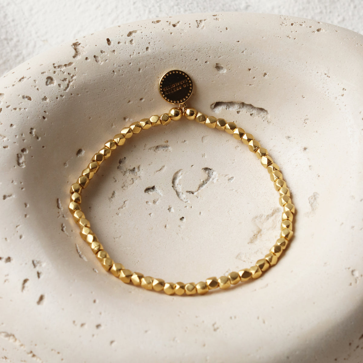 Iconic Metal Beaded Stretch Bracelet