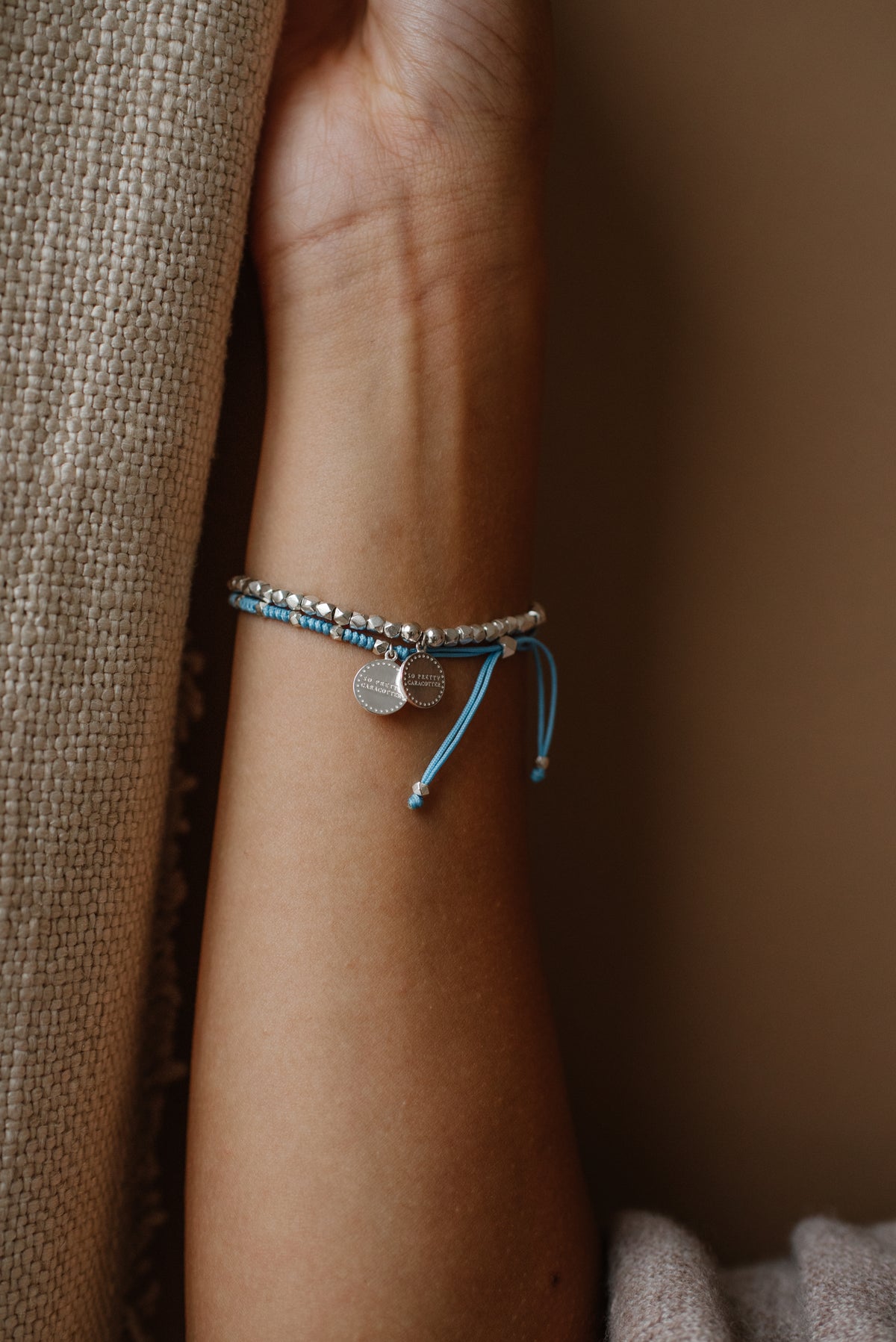Joy Adjustable Friendship Bracelet - Denim Blue