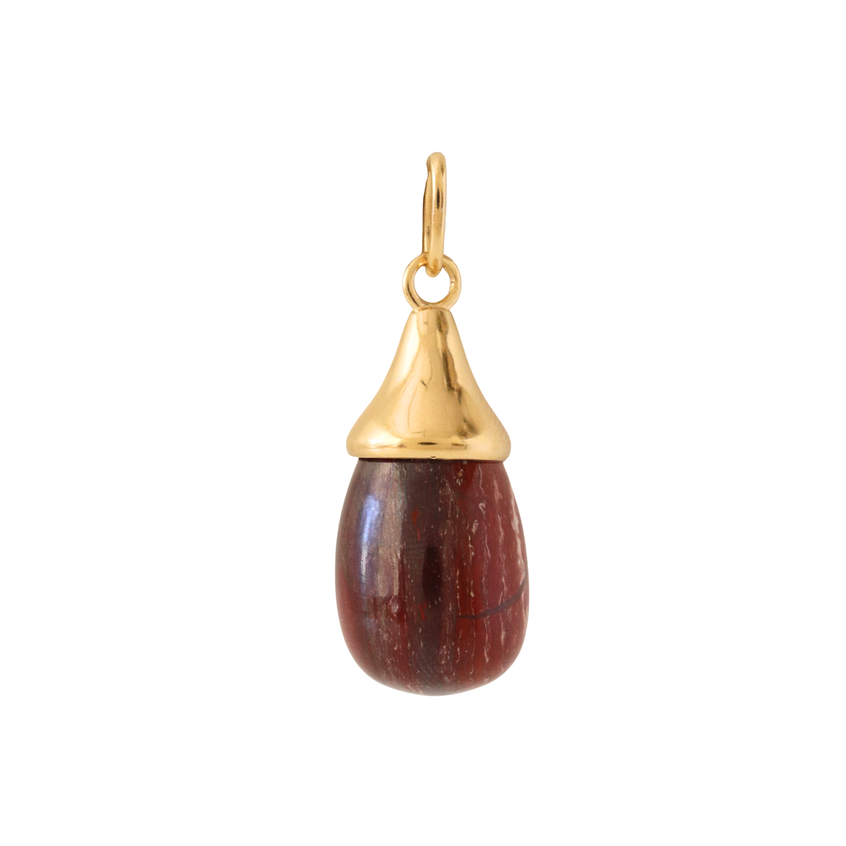 Pre-Order Joy Vintage Drop Charm - Sedona Red Jasper & Gold