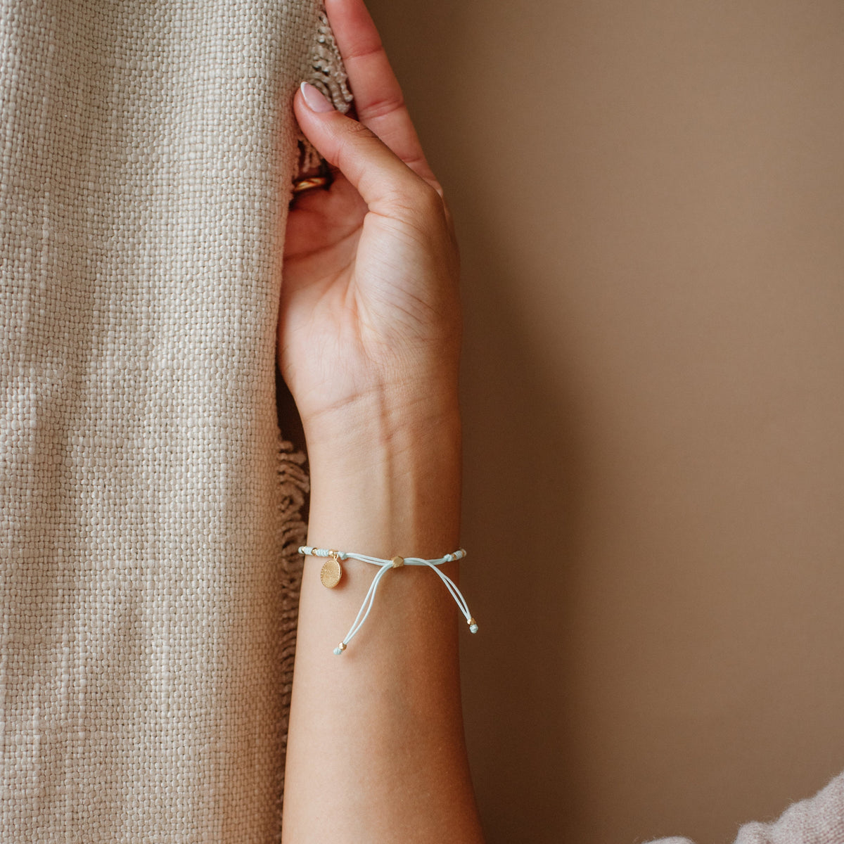 Joy Adjustable Friendship Bracelet - Aqua