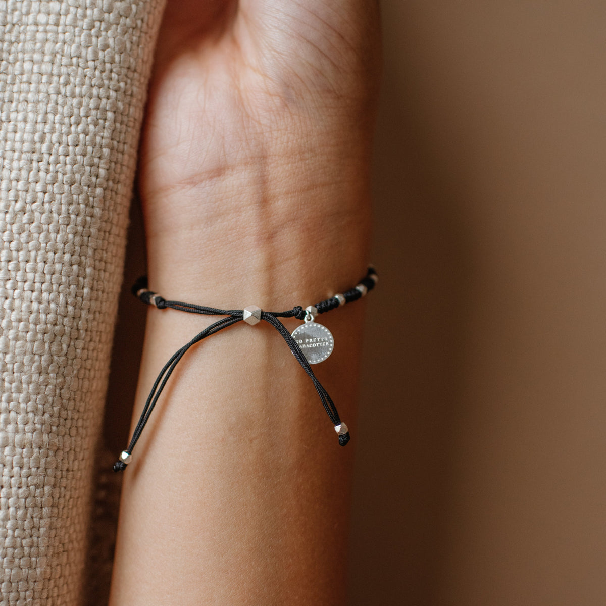 Joy Adjustable Friendship Bracelet - Black