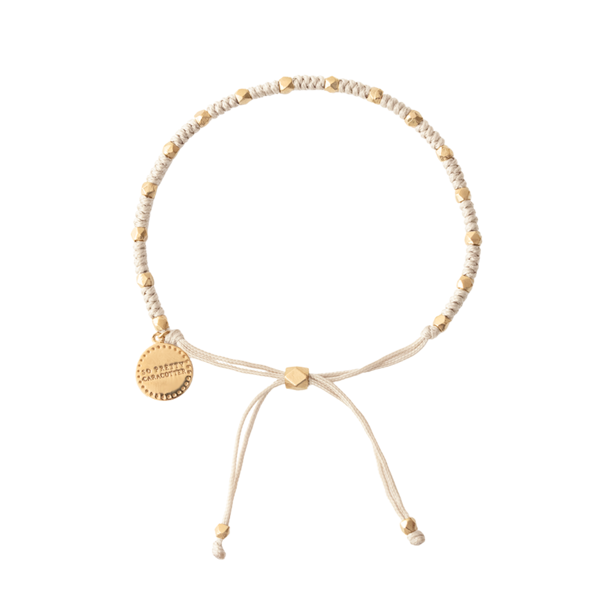 Joy Adjustable Friendship Bracelet - Cream
