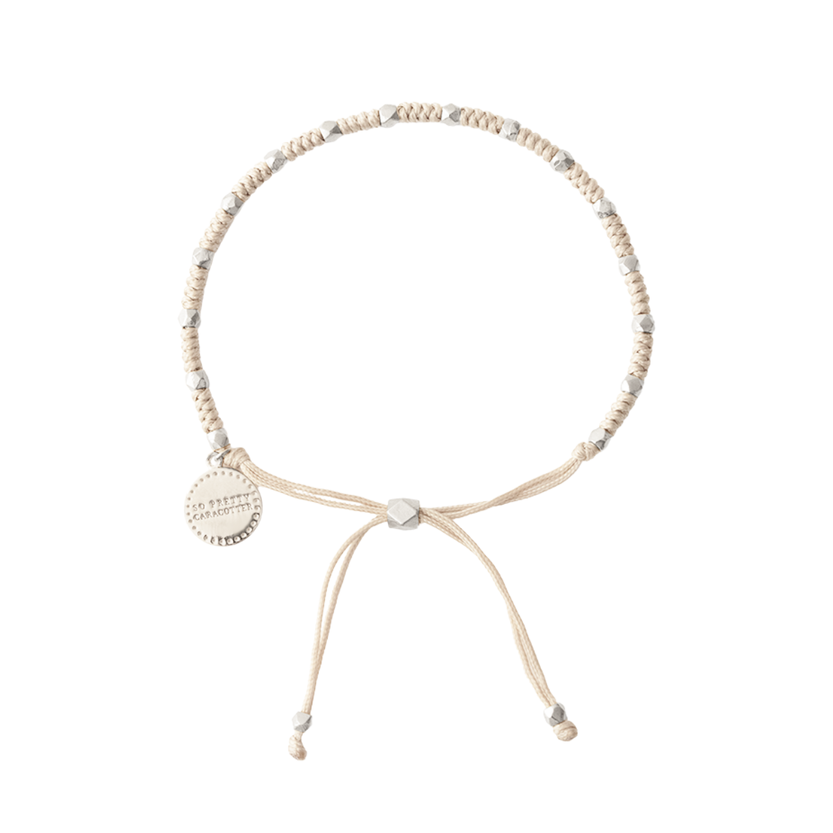 Joy Adjustable Friendship Bracelet - Cream