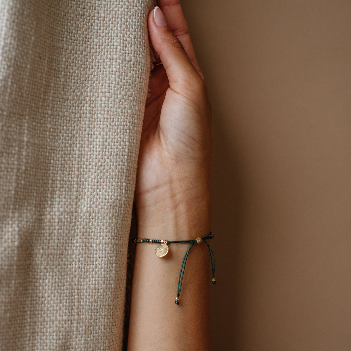 Joy Adjustable Friendship Bracelet - Emerald Green