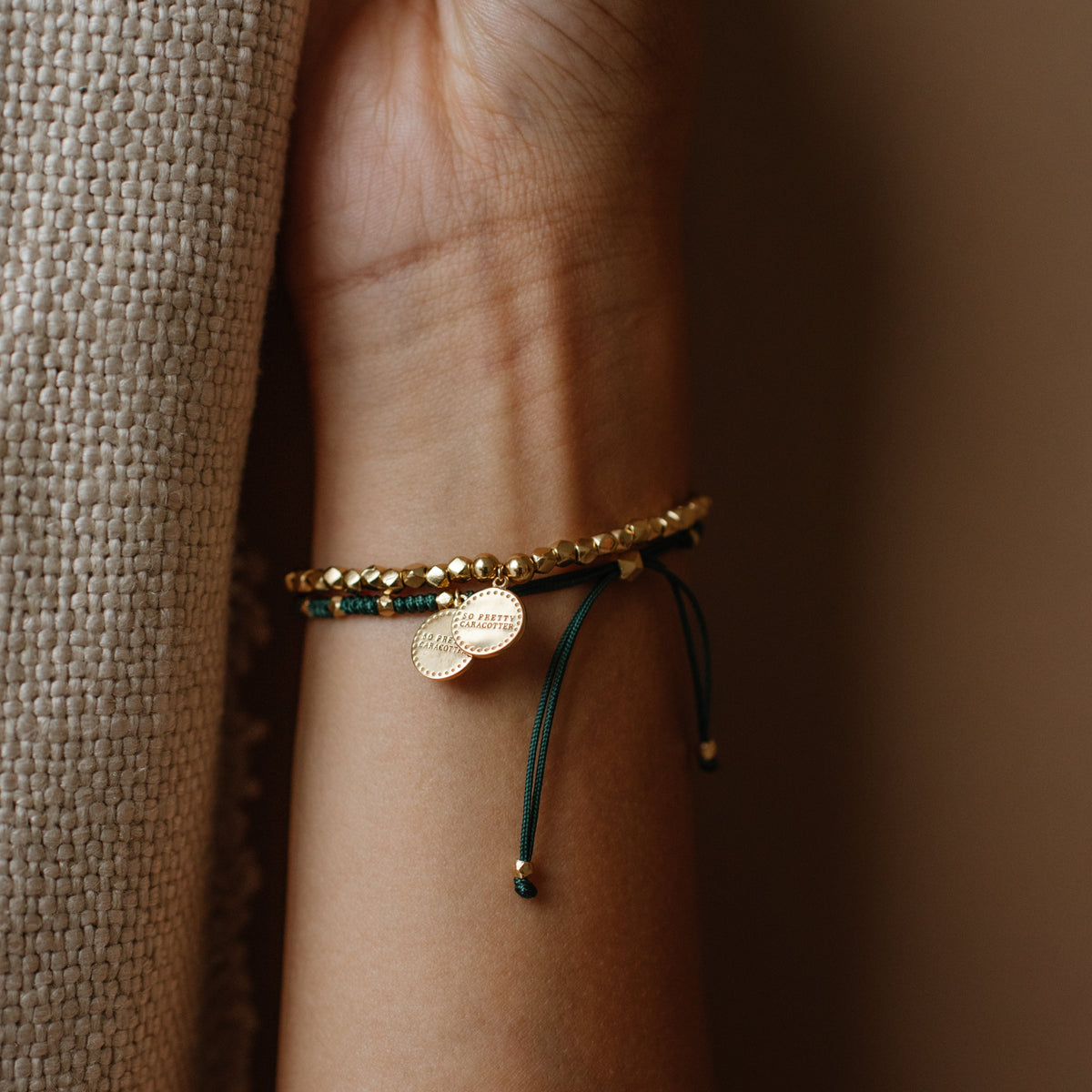 Joy Adjustable Friendship Bracelet - Emerald Green