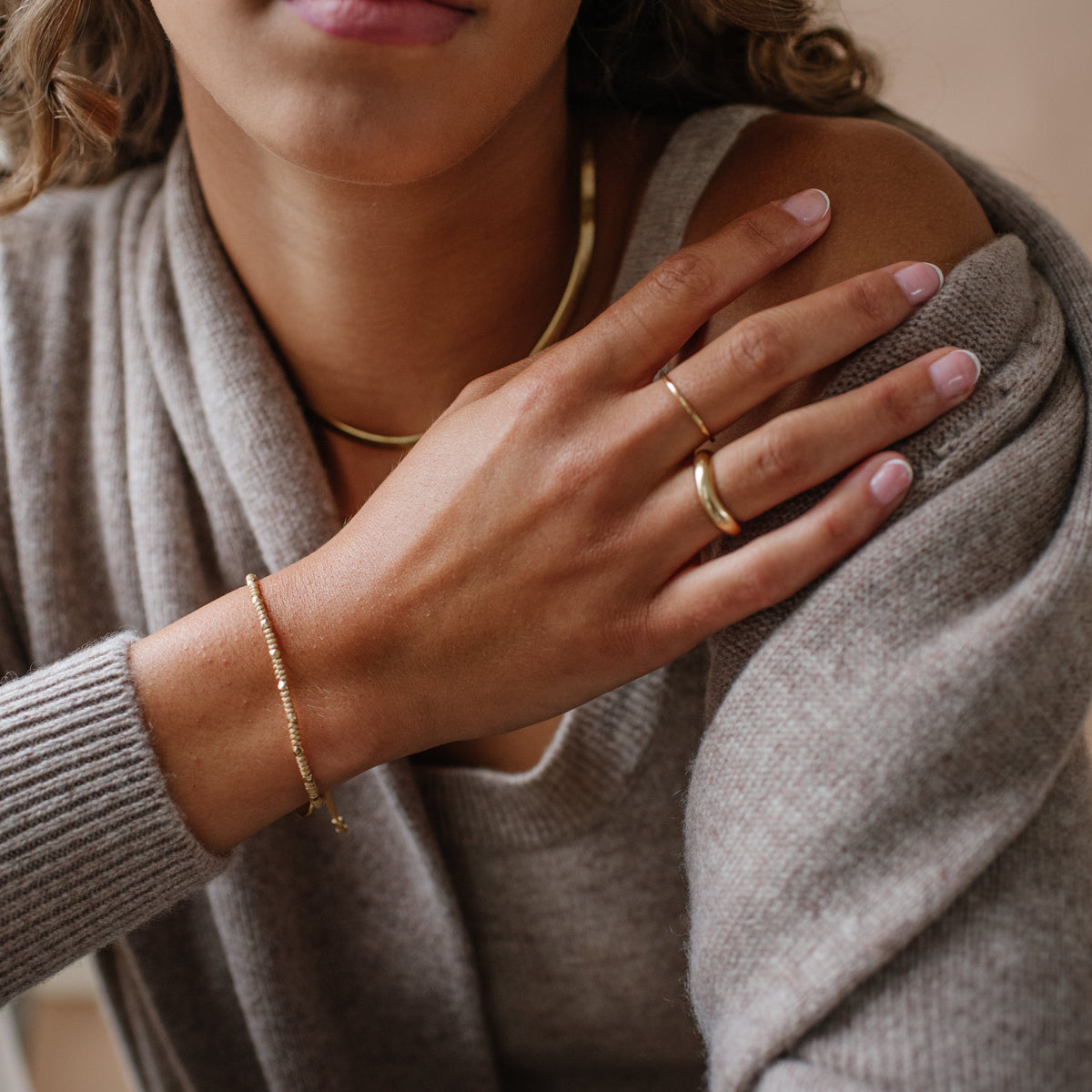 Joy Adjustable Friendship Bracelet - Gold