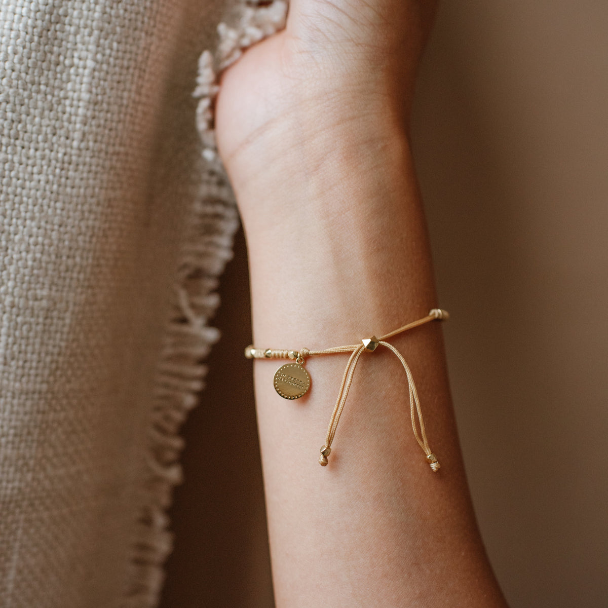 Joy Adjustable Friendship Bracelet - Gold