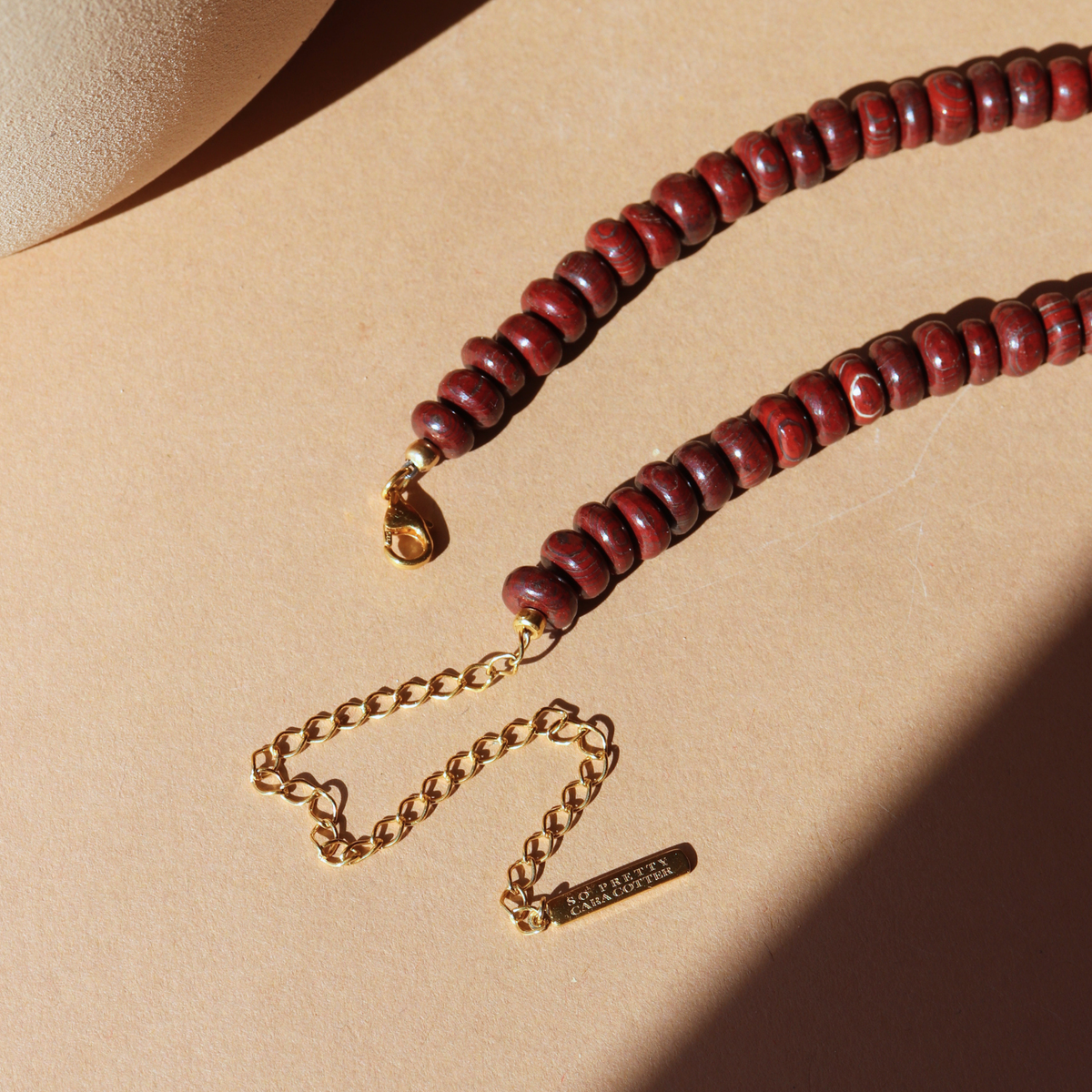 Preorder Joy Beaded Crystal Necklace - Sedona Red Jasper