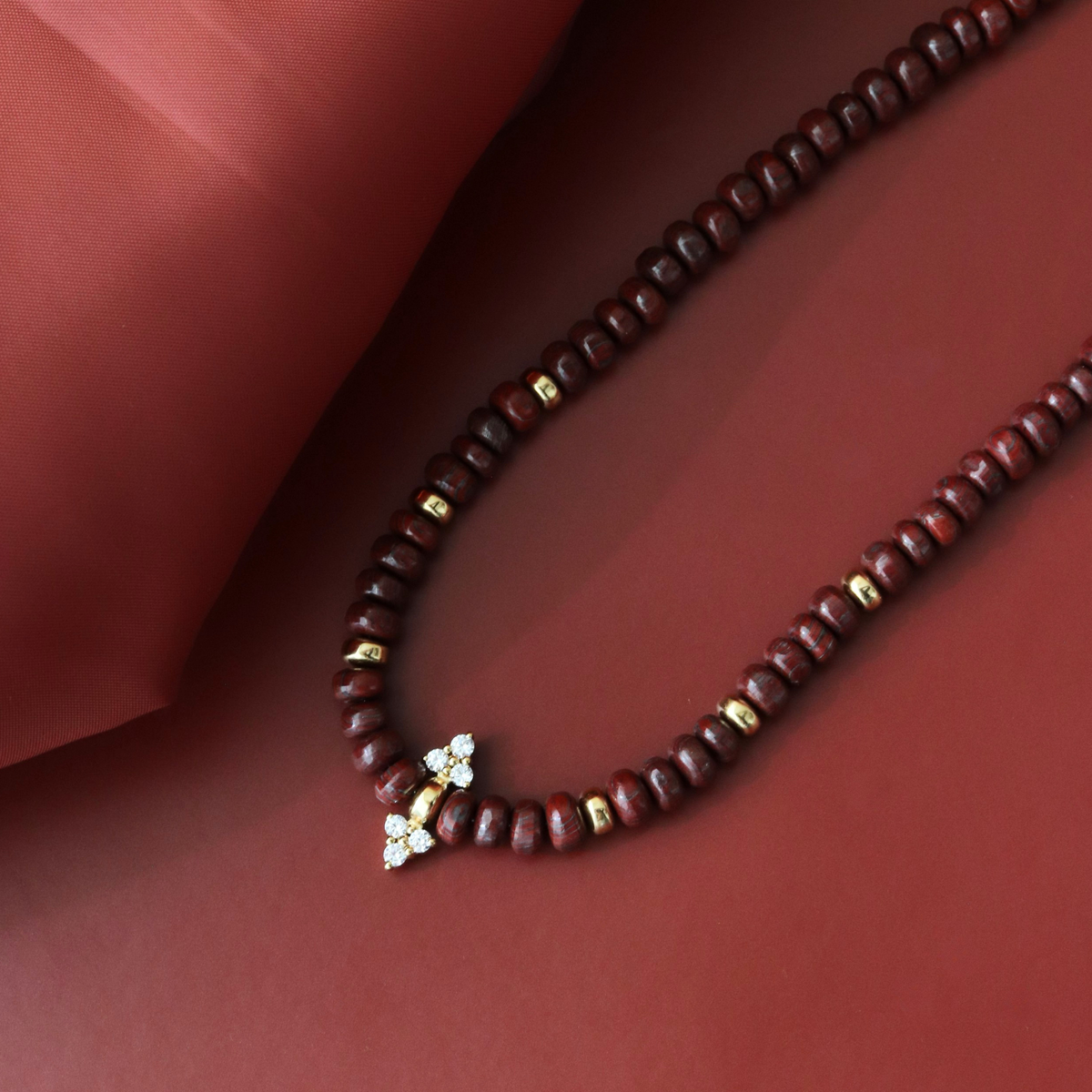 Preorder Joy Beaded Crystal Necklace - Sedona Red Jasper