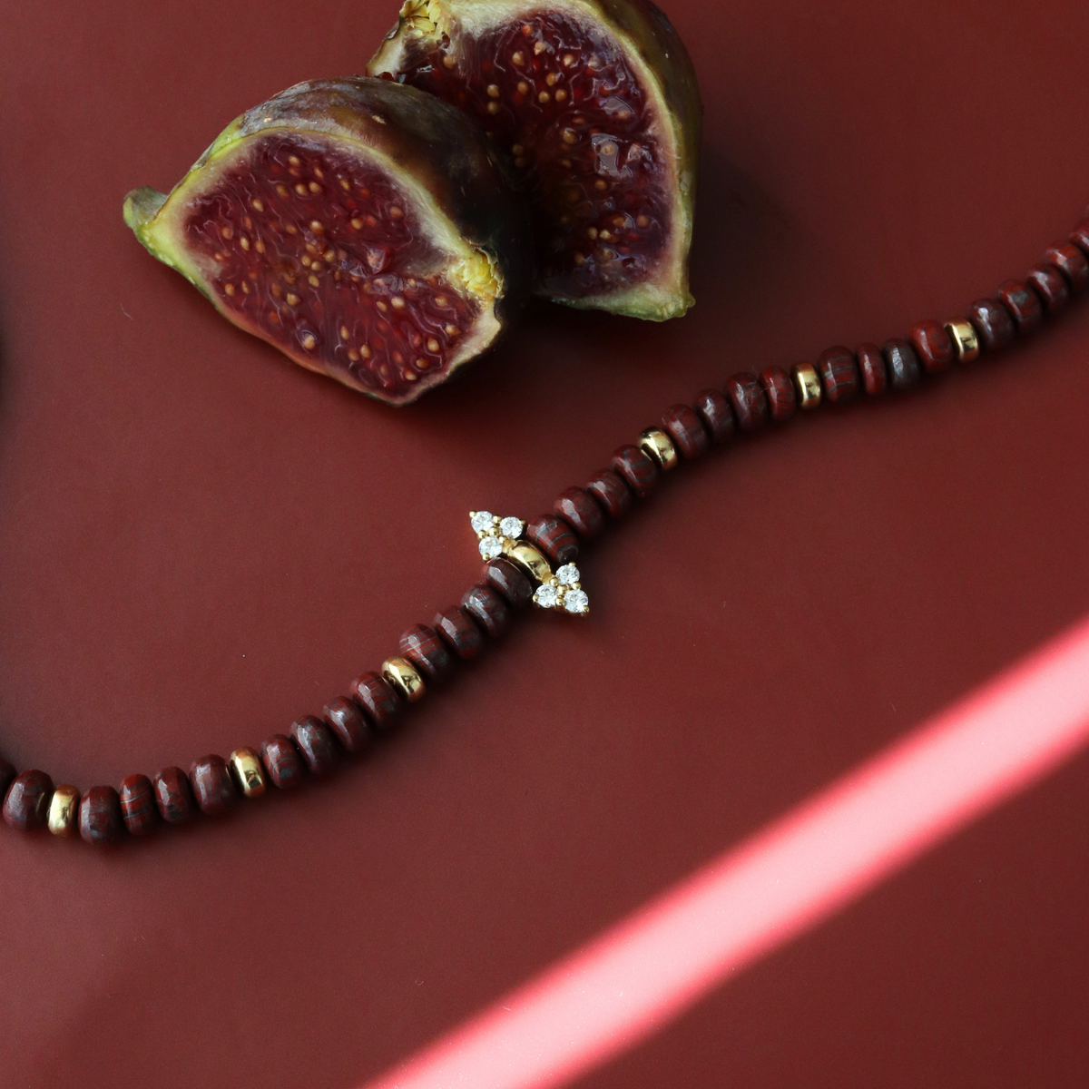 Preorder Joy Beaded Crystal Necklace - Sedona Red Jasper