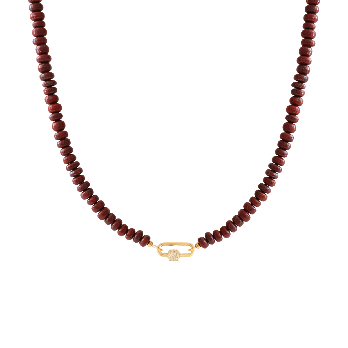 Preorder Joy Beaded Open Ended Necklace - Sedona Red Jasper - Choose Connector