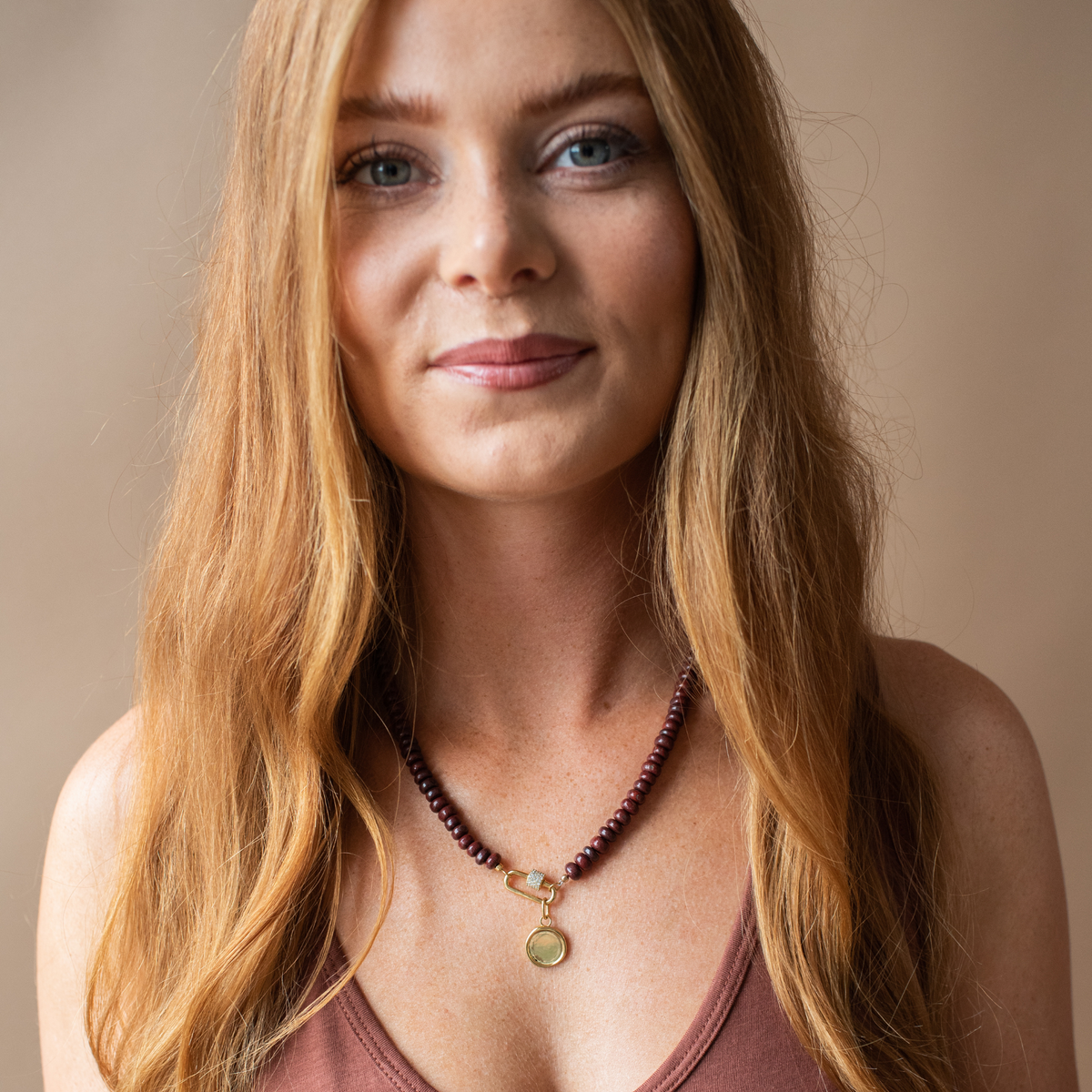 Preorder Joy Beaded Open Ended Necklace - Sedona Red Jasper - Choose Connector