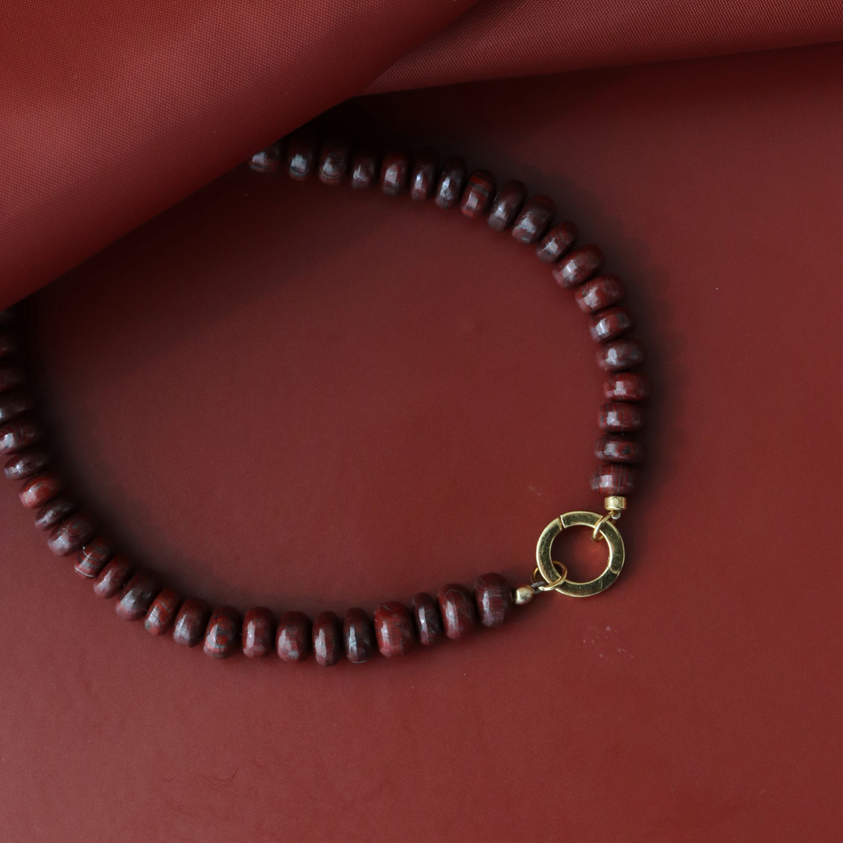 Preorder Joy Beaded Open Ended Necklace - Sedona Red Jasper - Choose Connector