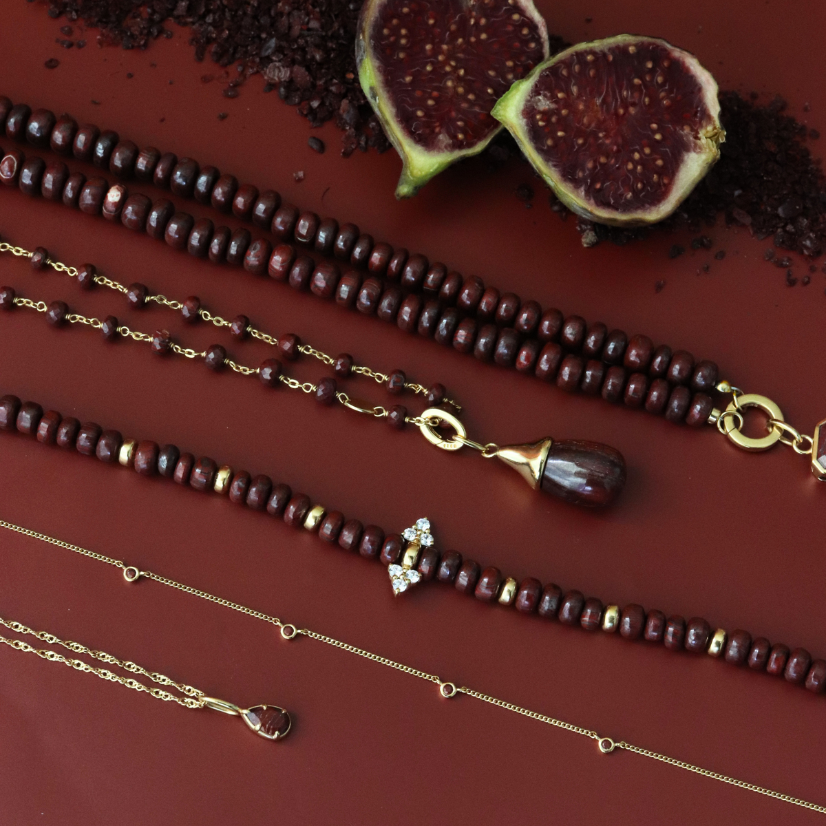 Tiny Love Necklace - Sedona Red Jasper