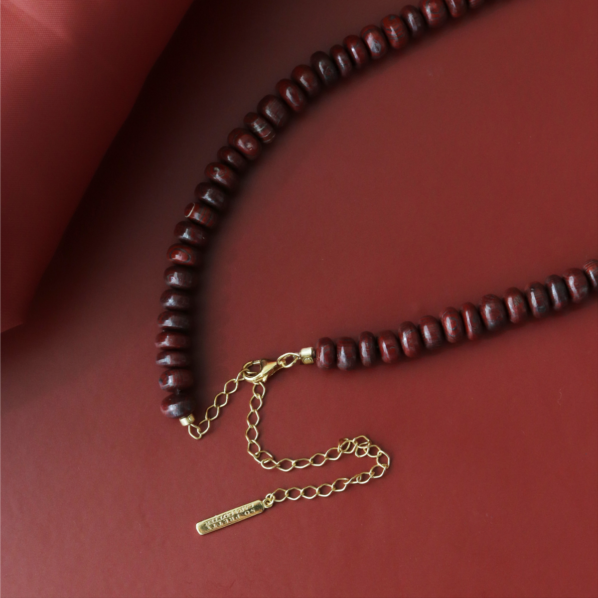 Preorder Joy Beaded Open Ended Necklace - Sedona Red Jasper - Choose Connector