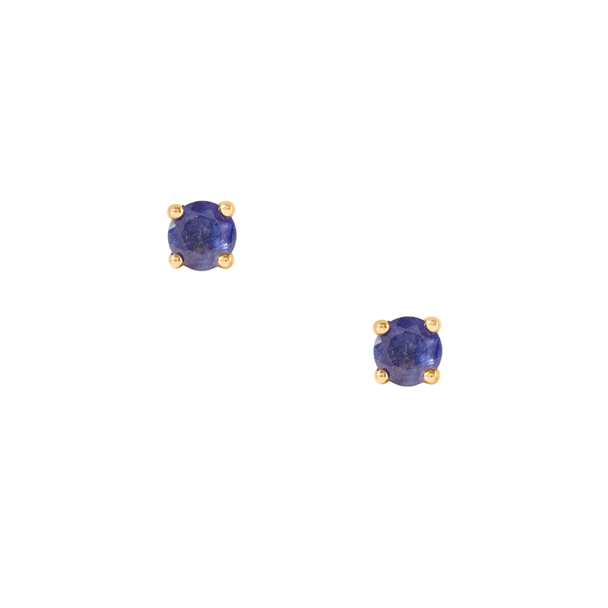 DAY 1: LOVE SOLITAIRE STUDS - BLUE SAPPHIRE &amp; GOLD