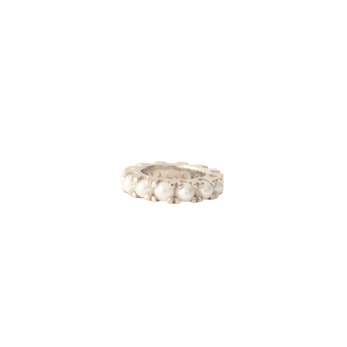Love Eternity Ring Charm - Pearl