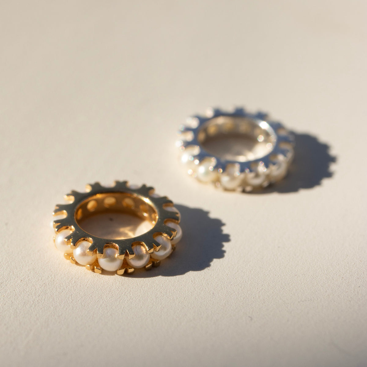 Love Eternity Ring Charm - Pearl